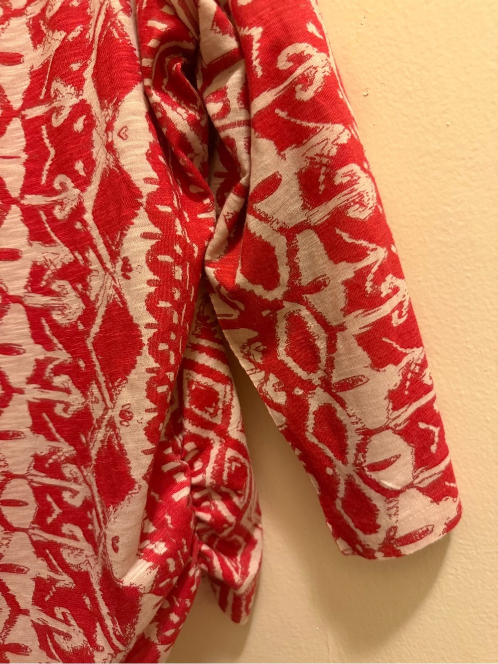 Red Patterned Women's Top - Picture 4 of 4